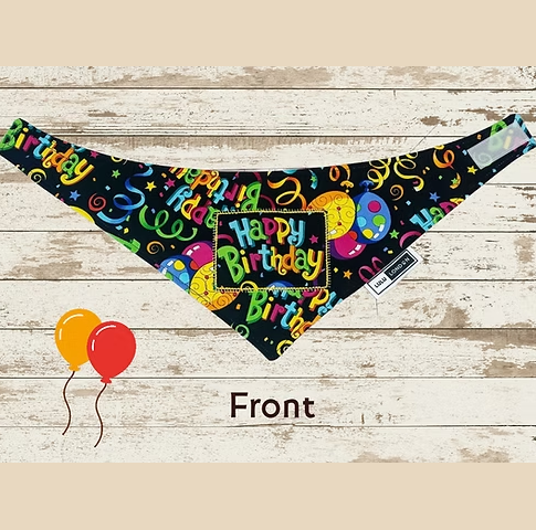 Lulu London Birthday Pup Custom Reversible Dog Bandana