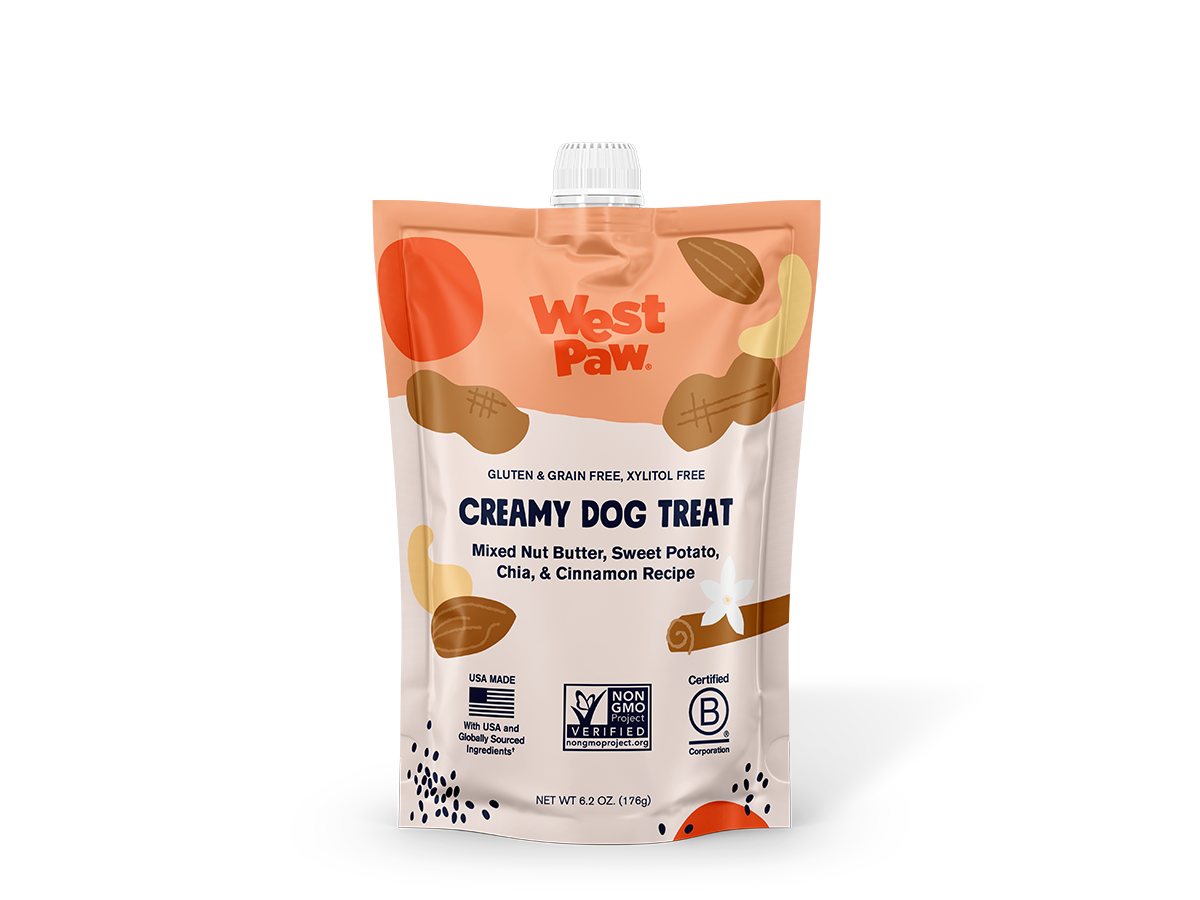 West Paw Dog Creamy Treat Pouch, Sweet Potato and Chia Seed