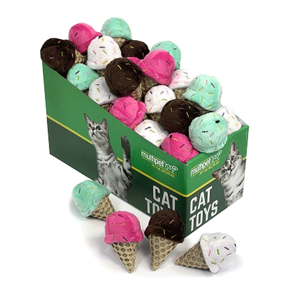 Multipet Ice Cream Cone Cat Toy