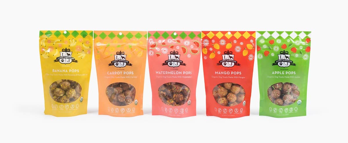 Lord Jameson Carrot Pops Organic Dog Treats 6oz