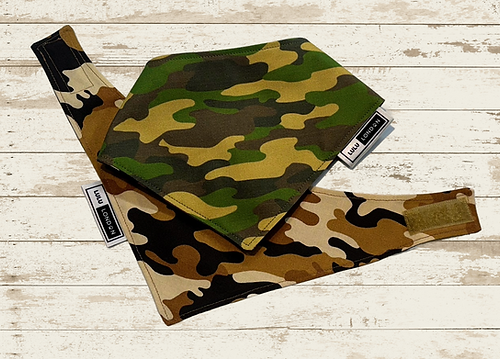Lulu London Classic Camo Custom Reversible Dog Bandana