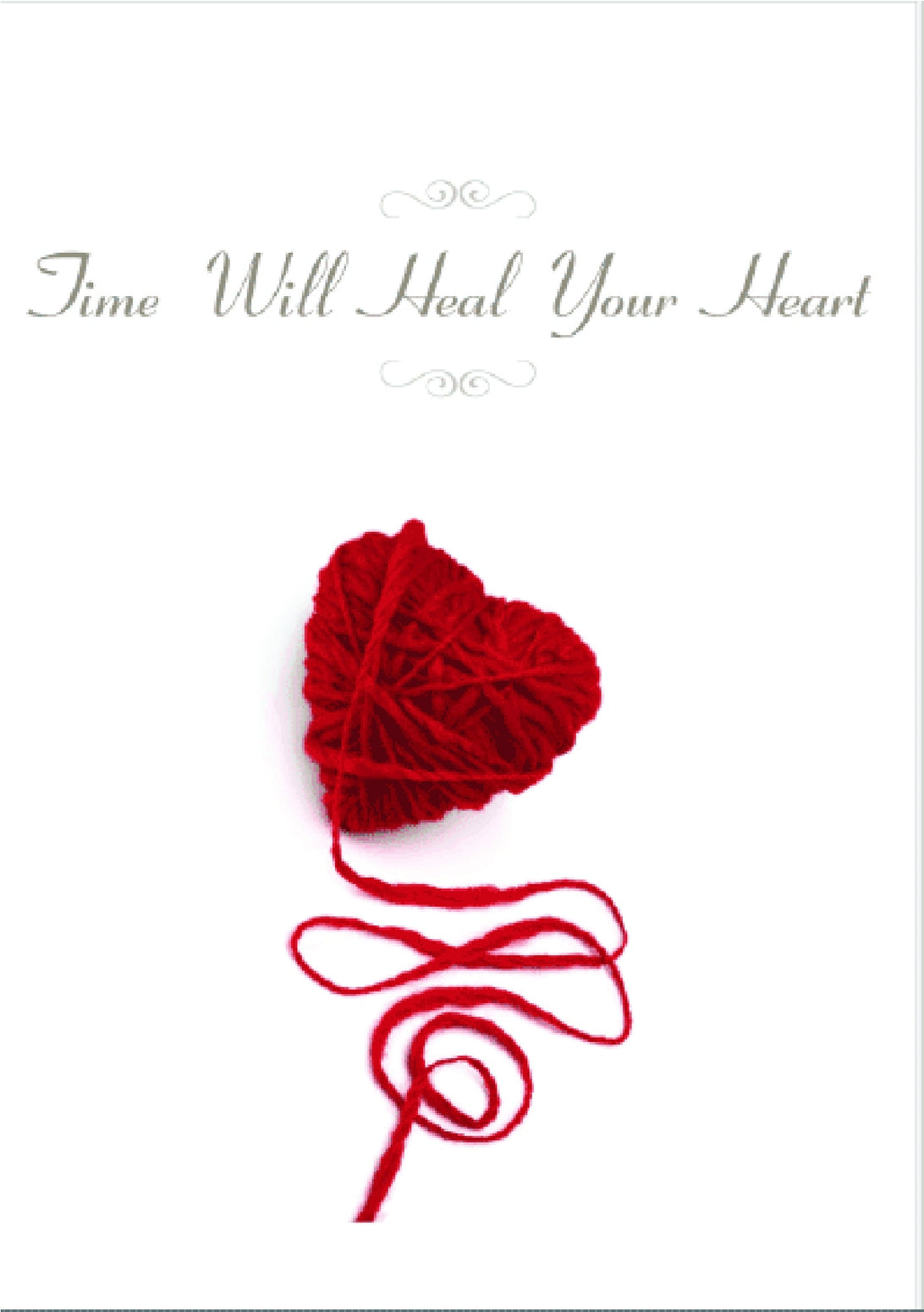 Dog Speak "Time Will Heal Hour Heart" Sympathy Card for Cat