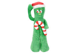 Multipet Gumby w/ Santa Hat & Candy Cane Plush Dog Toy 10.5"