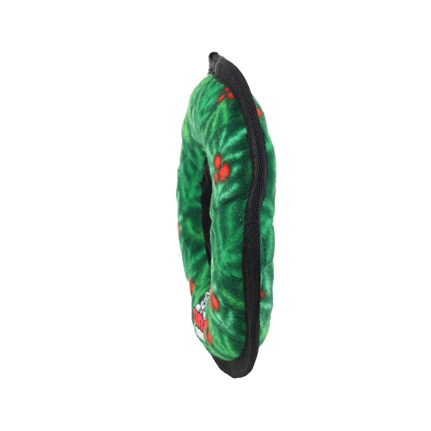 Tuffy Holiday Medium Ring Wreath, Durable Squeaky Dog Toy