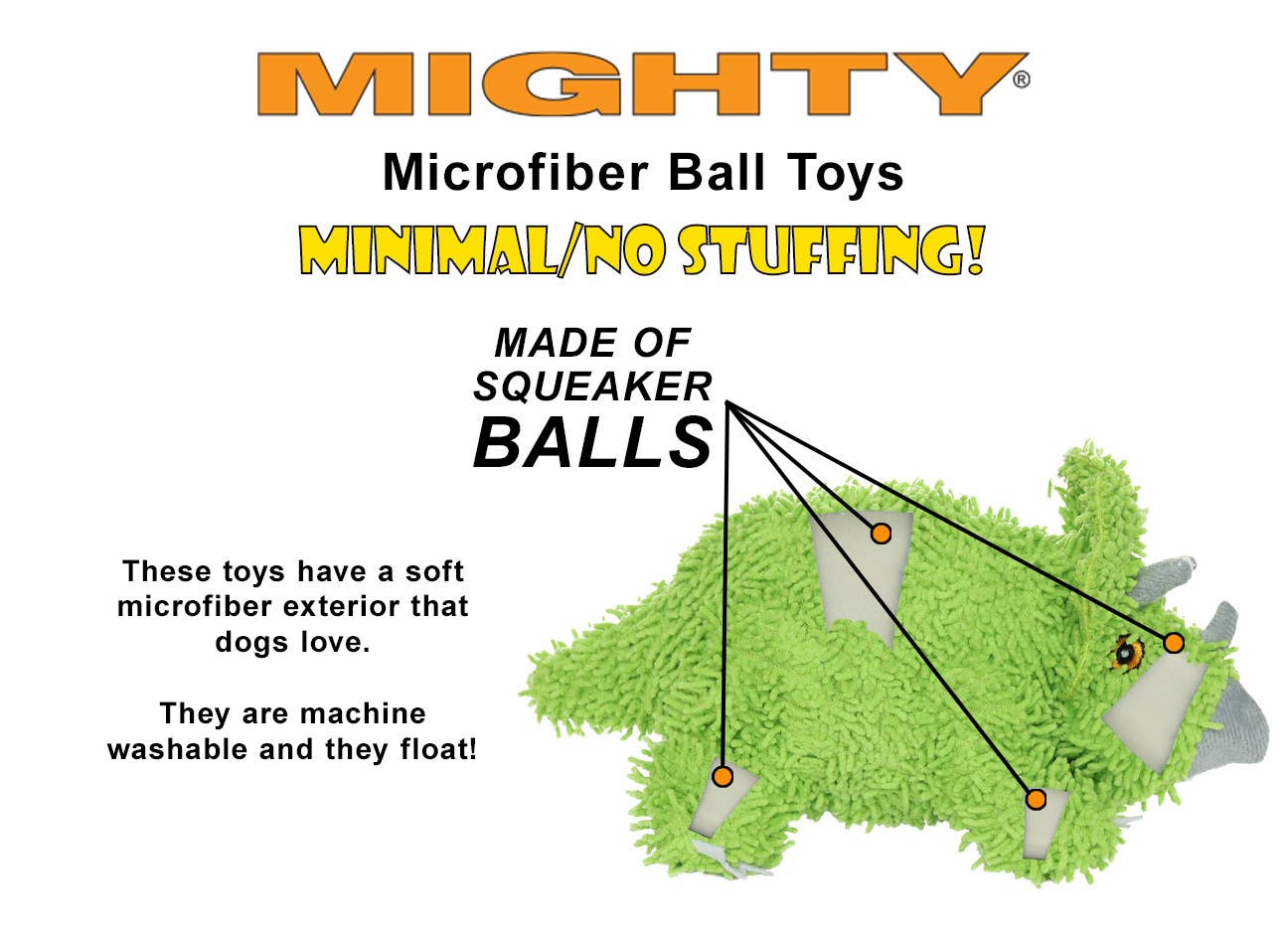 Mighty Microfiber Ball Gingerbread Man, Christmas Dog Toy