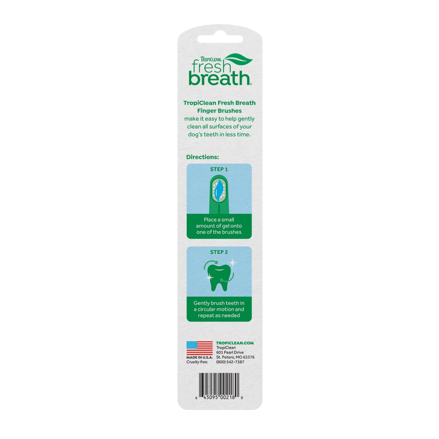 TropiClean Fresh Breath Finger Brush Dog Toothbrush