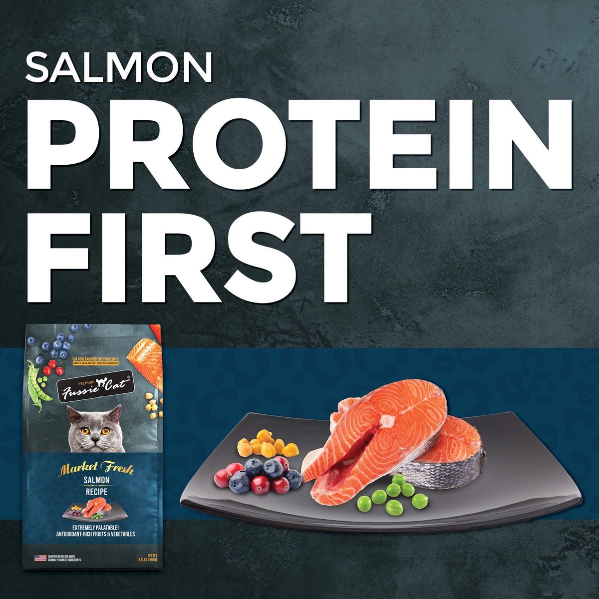 Fussie Cat Market Fresh Grain-Free Salmon Dry Food