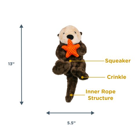 Tall Tails Dog Otter Rope Body Toy
