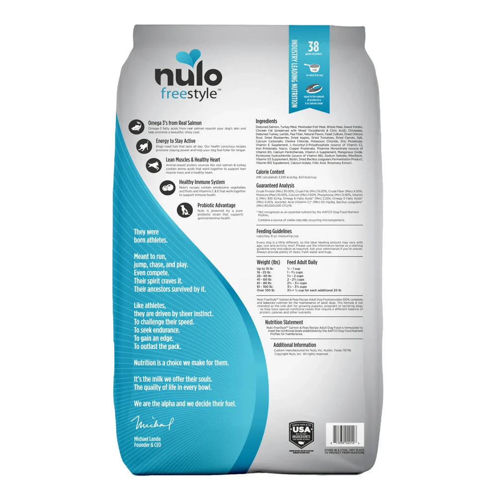 Nulo Dog Freestyle Grain Free Salmon and Peas Dry Food