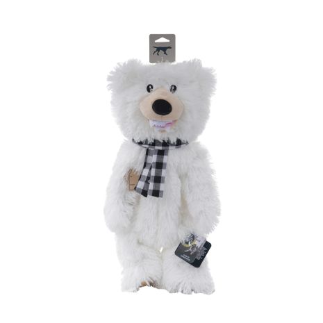 Tall Tails Stuff-less Polar Bear Squeaker Dog Toy