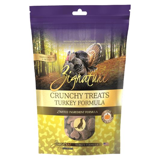 Zignature Crunchy Treats Turkey Formula Dog Treats, 12-oz bag