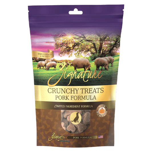 Zignature Crunchy Treats Pork Formula Dog Treats, 12-oz bag