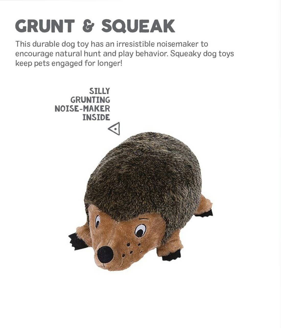 Outward Hound Hedgehogz Brown Plush Dog Toy