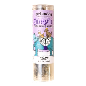 Polkadog Silver & Gold Cod Skins Dog & Cat Treats, 2.5-oz