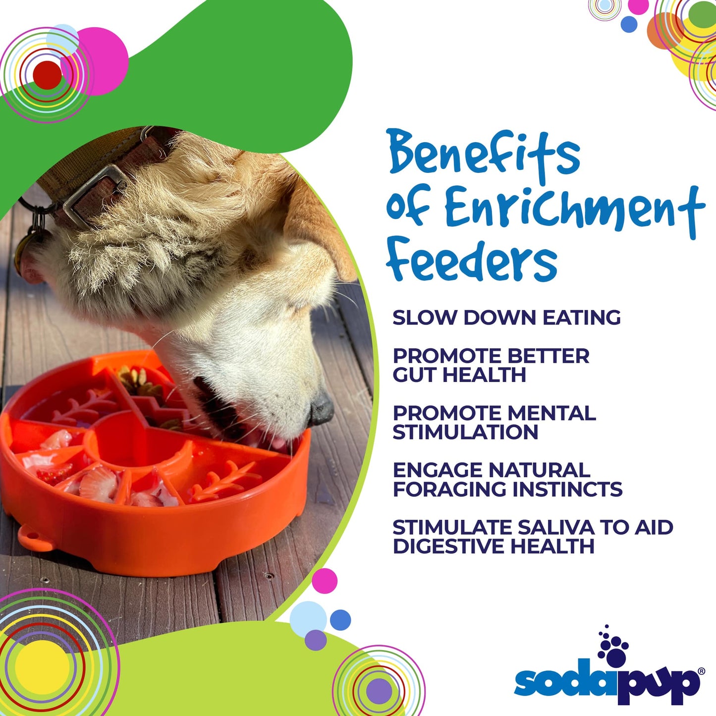 SodaPup Enrichment Slow Feeder Bowl, Great Outdoors