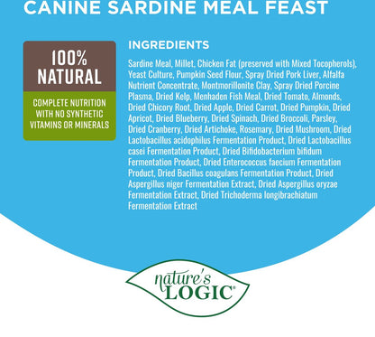 Nature’s Logic Dog Sardine Meal Feast Dry Food