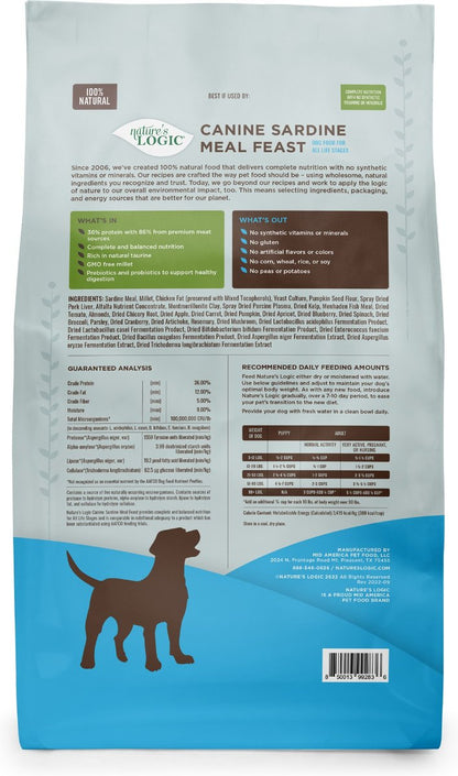 Nature’s Logic Dog Sardine Meal Feast Dry Food