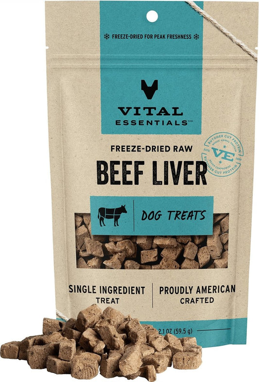 Vital Essentials Beef Liver Freeze-Dried Raw Dog Treats