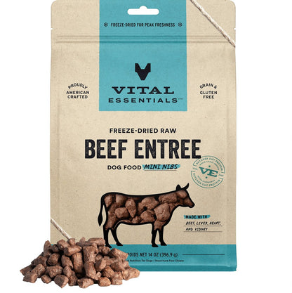 Vital Essentials Freeze-Dried Raw Beef Entree Mini Nibs Dog Food