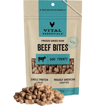 Vital Essentials Beef Bites Freeze-Dried Raw Dog Treats