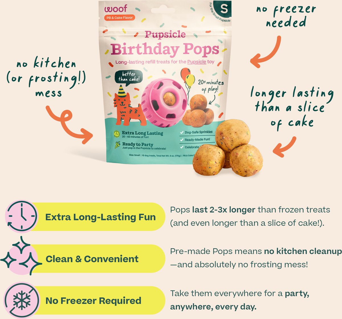 Woof Pupsicle Birthday Pops Dog Treats