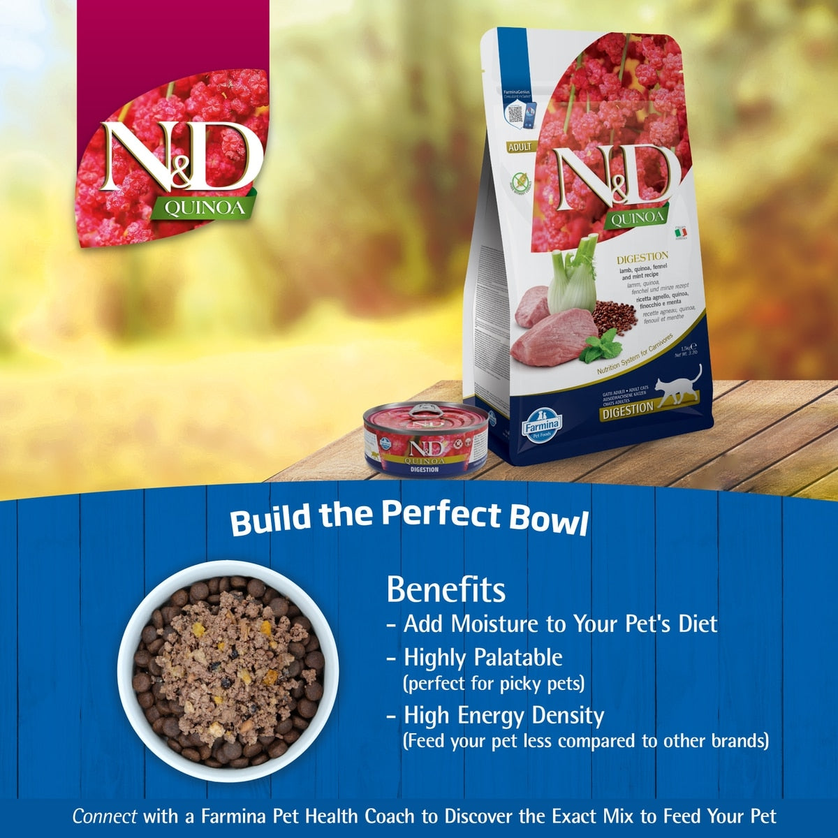 Farmina N&D Quinoa Digestion Lamb Dry Cat Food
