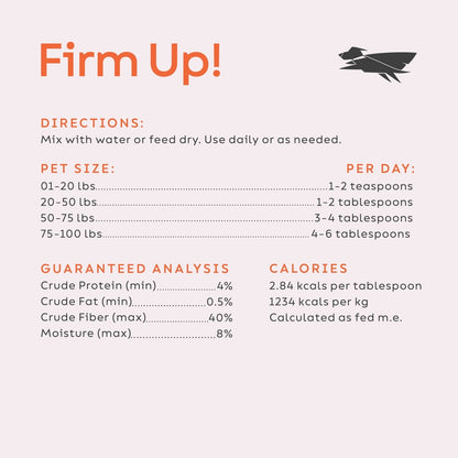 Diggin' Your Dog Firm Up! Pumpkin Digestive Aid Powder Supplement for Dogs & Cats