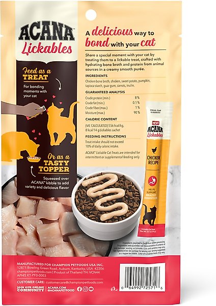 ACANA Chicken Natural Recipe Lickable Cat Treats