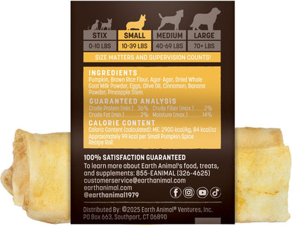 Earth Animal No-Hide Dog Pumpkin Spice Roll Treat