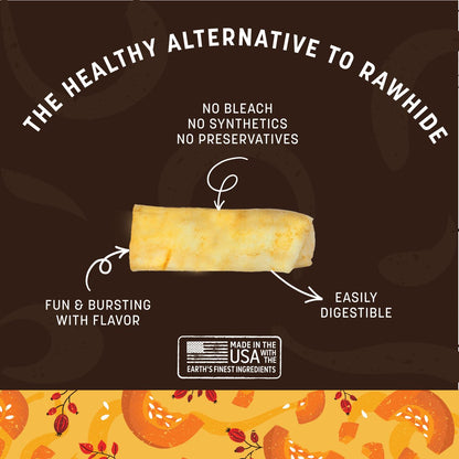 Earth Animal No-Hide Dog Pumpkin Spice Roll Treat