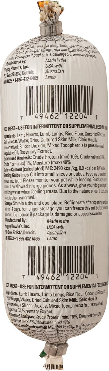Happy Howie's Lamb Meat Soft & Chewy Dog Treats, 12-oz roll