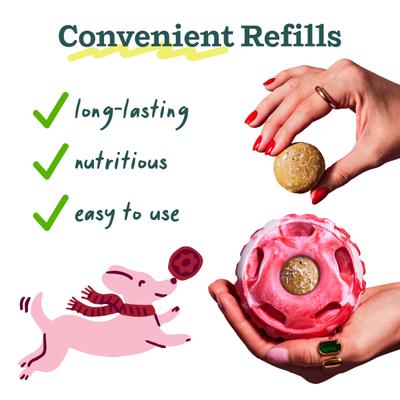 Woof Pupsicle Jingle Pops Refills Peanut Butter Grain-Free Lickable Dog Treats