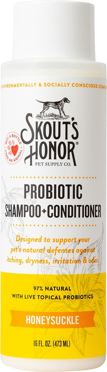 Skout's Honor Probiotic Honeysuckle Pet Shampoo & Conditioner