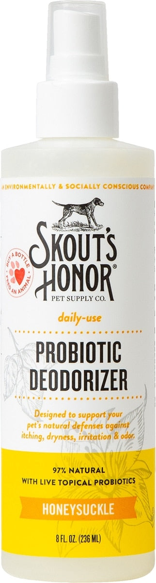 Skout's Honor Probiotic Honeysuckle Daily Use Pet Deodorizer, 8 fl. oz.