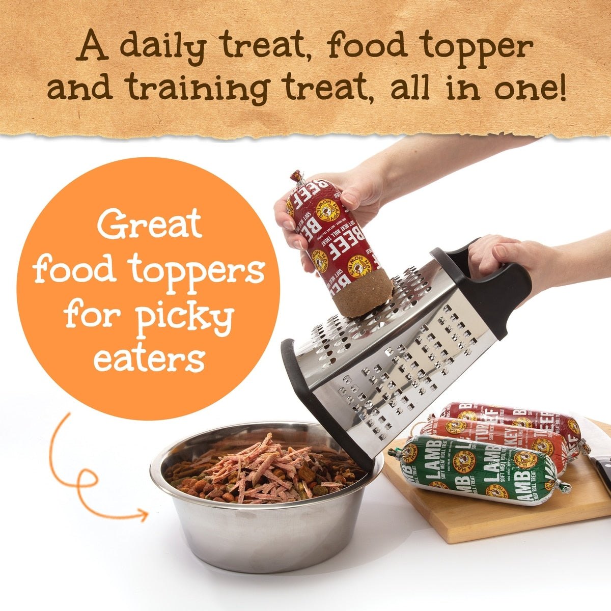 Happy Howie's Lamb Meat Soft & Chewy Dog Treats, 12-oz roll