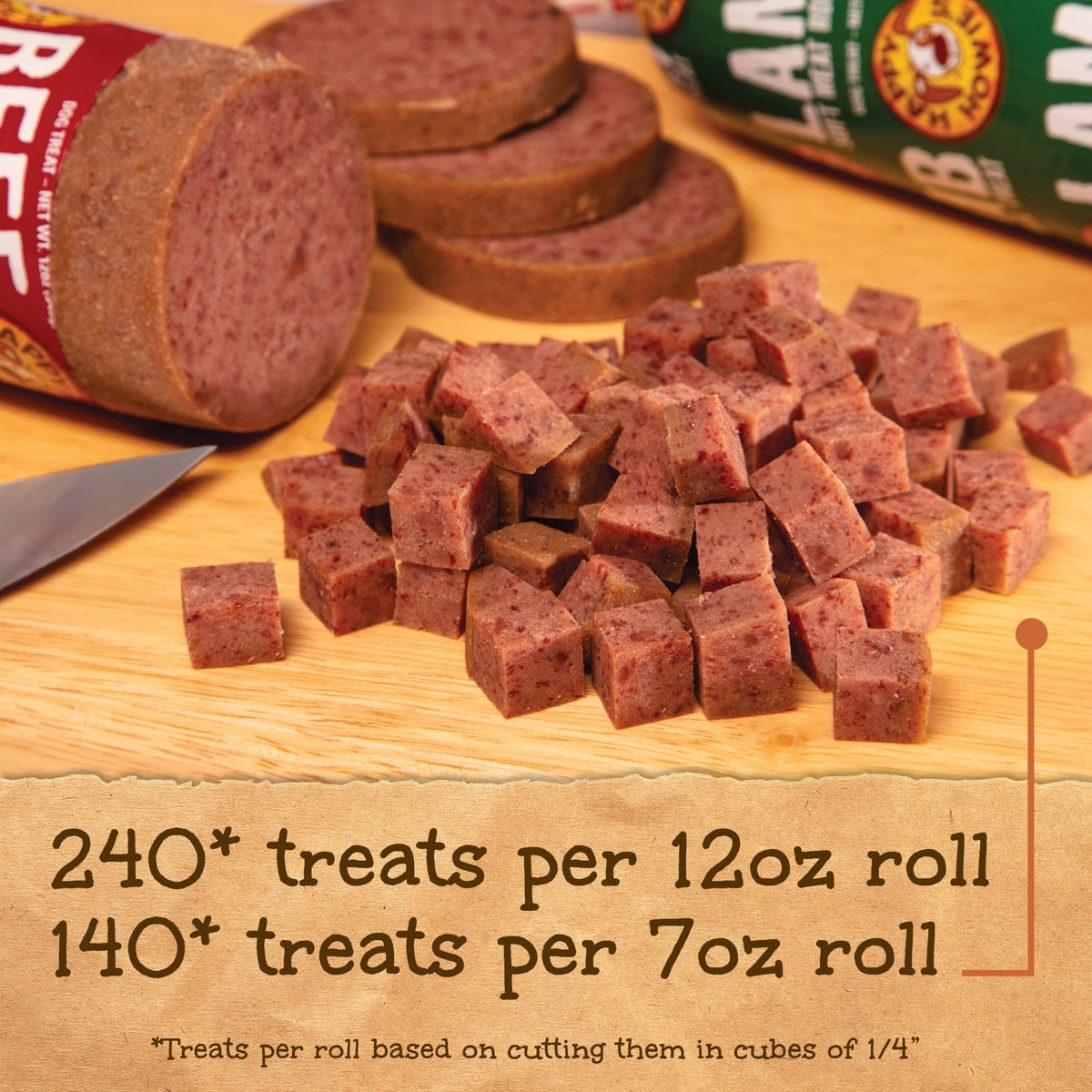 Happy Howie's Lamb Meat Soft & Chewy Dog Treats, 12-oz roll