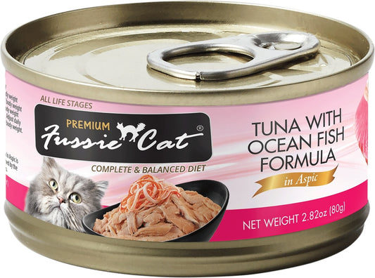 Fussie Cat Premium Tuna & Ocean Fish Formula in Aspic Grain-Free Wet Cat Food