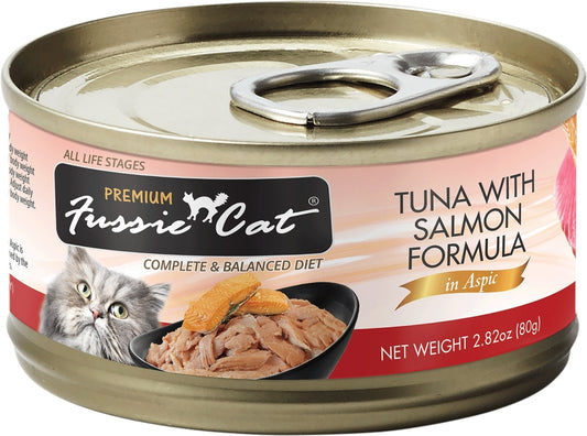 Fussie Cat Premium Tuna with Salmon Formula in Aspic Grain-Free Canned Cat Food