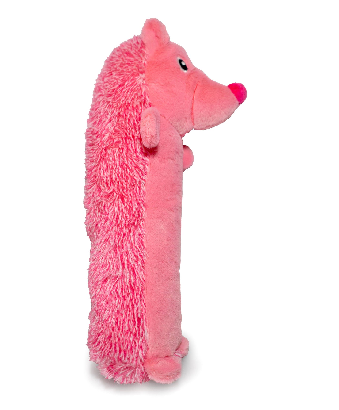 ThoozyPet Hedgehog Plush Dog Toy, Pink, 13"