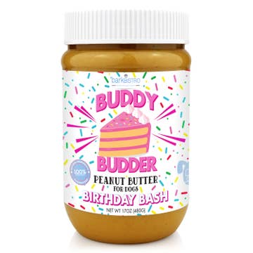 Bark Bistro Birthday Bash Buddy Budder Peanut Butter for Dogs
