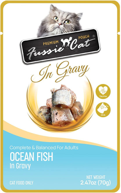 Fussie Cat Premium Ocean Fish in Gravy Wet Cat Food