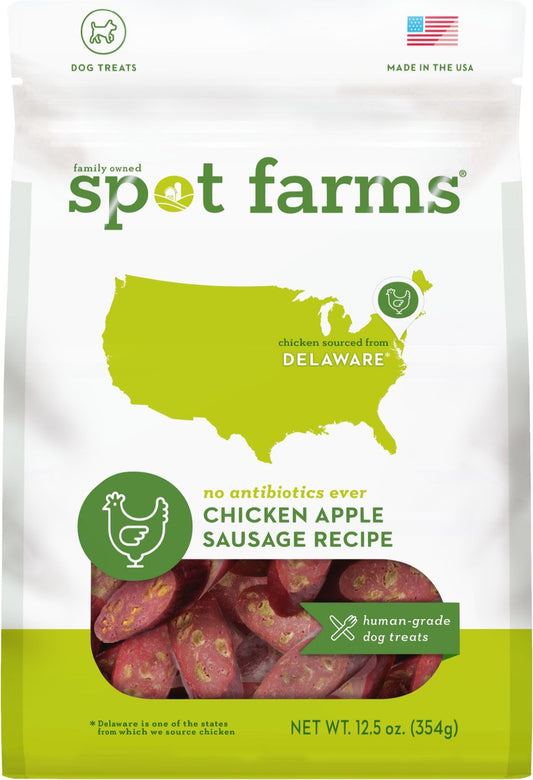 Spot Farms Dog Chicken Apple Sausage Treats