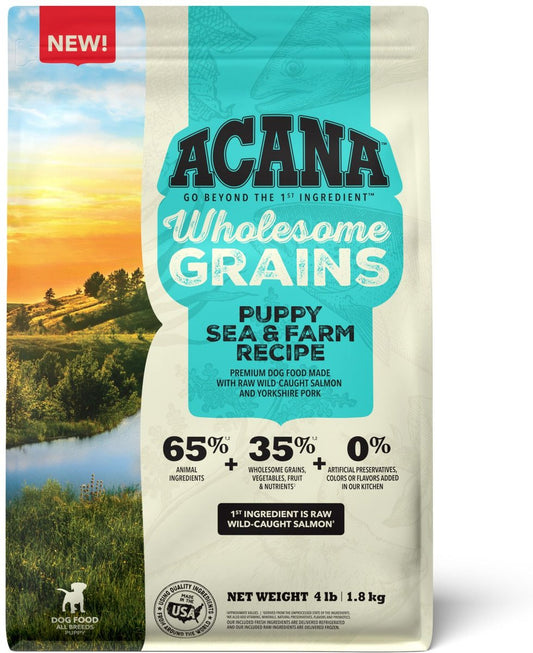 ACANA Wholesome Grains Puppy High-Protein Sea & Farm Recipe Dry Dog Food