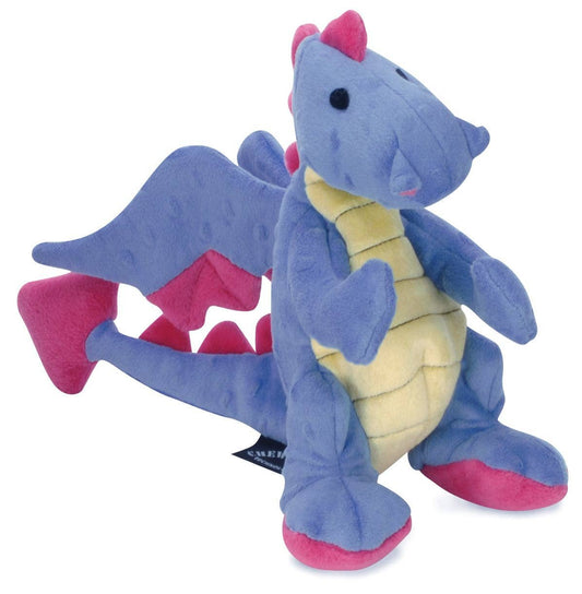 goDog Dragon Plush Dog Toy Periwinkle, Large