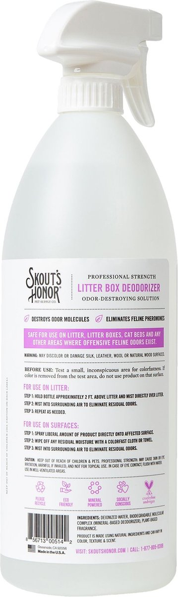 Skout's Honor Cat Litter Box Deodorizer, 35 fl. oz.