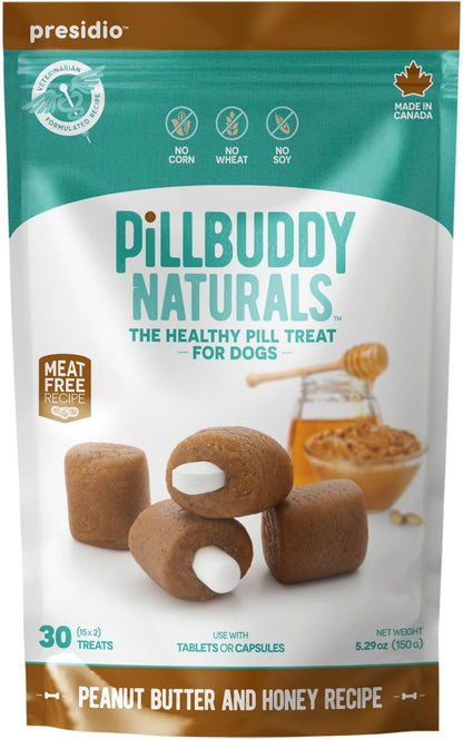 Presidio Dog Pill Buddy Naturals Treats, 30 count