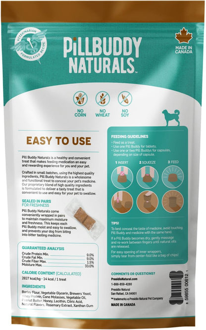 Presidio Dog Pill Buddy Naturals Treats, 30 count