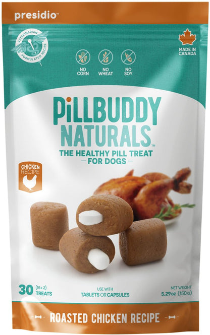 Presidio Dog Pill Buddy Naturals Treats, 30 count