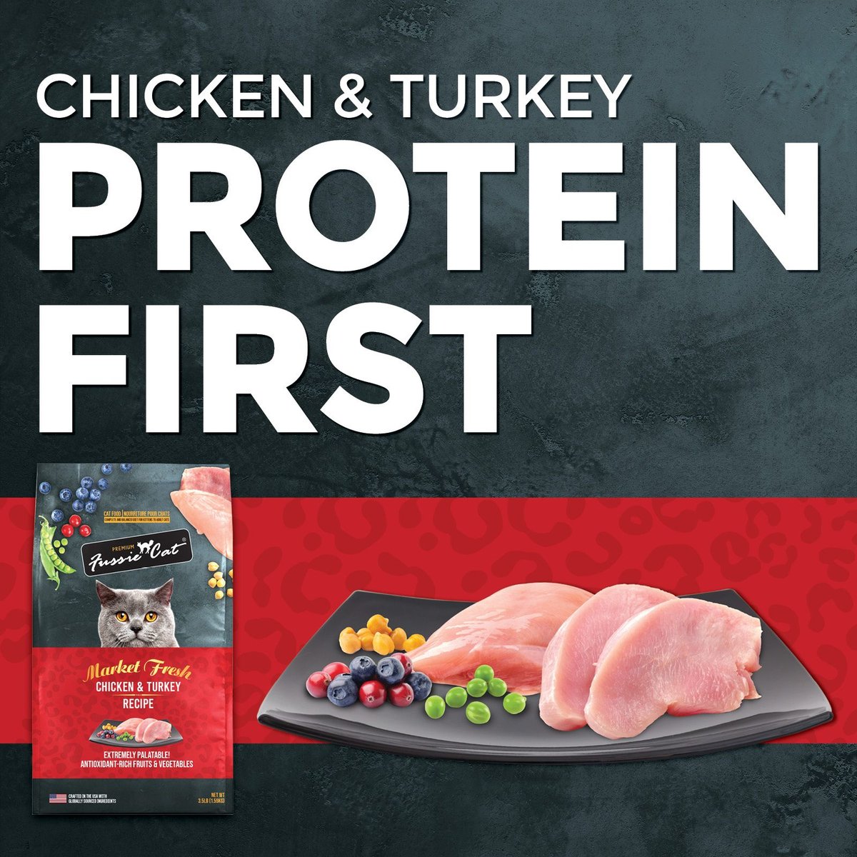 Fussie Cat Market Fresh Grain-Free Chicken and Turkey Dry Food