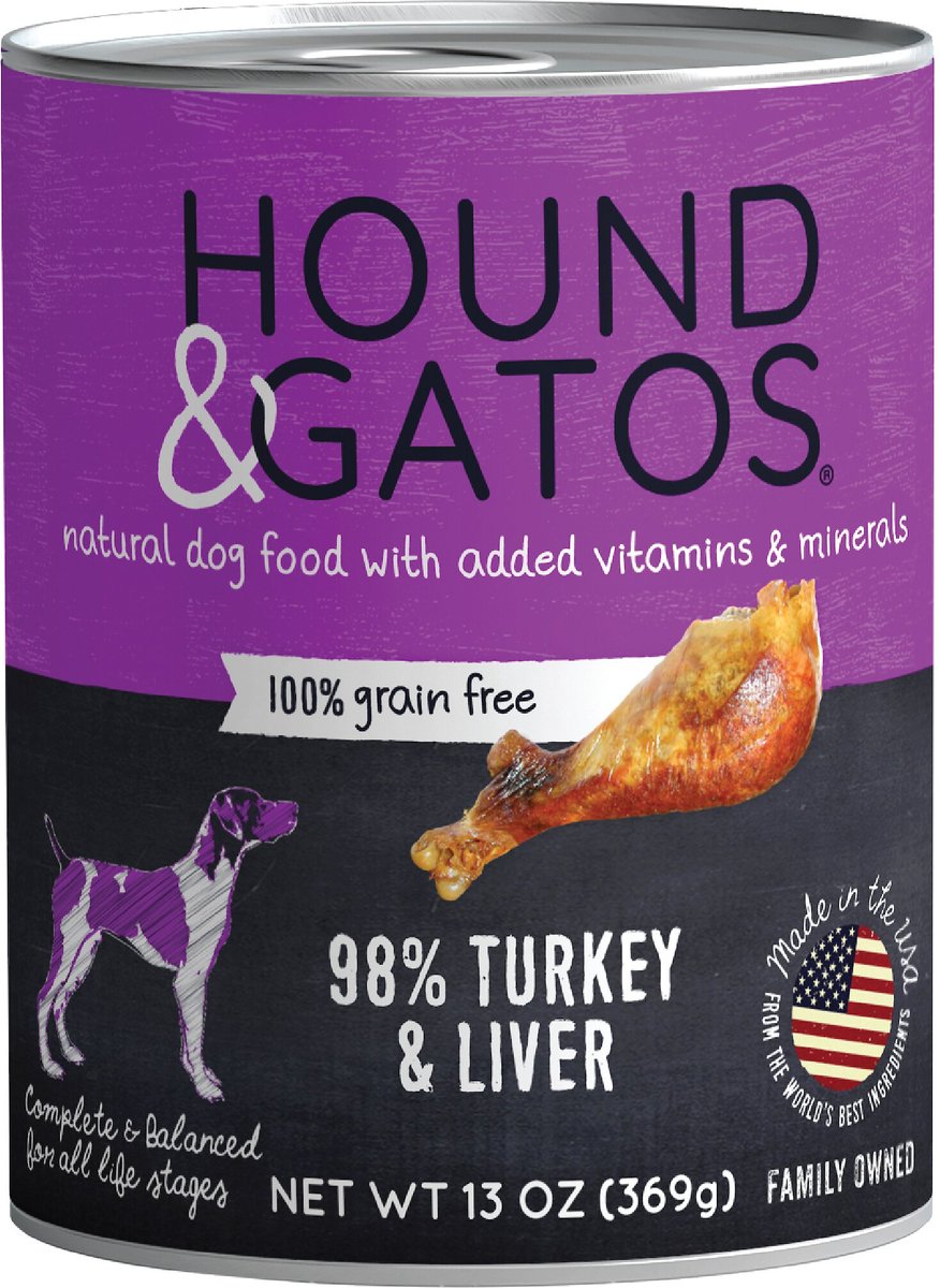 Hound & Gatos 98% Turkey & Liver Grain-Free Dog Food